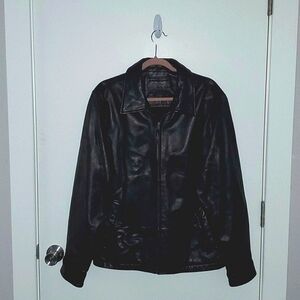 Roundtree & Yorke Lambskin Leather Jacket Men's Size Medium